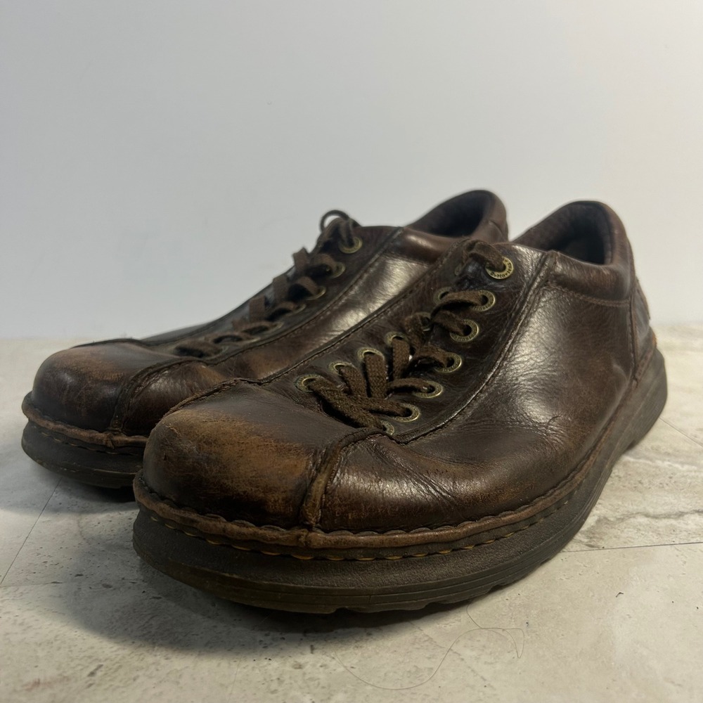 Dr Martens Perry Brown Leather Mens Size 12 Oxford Chunky Workwear Shoes
